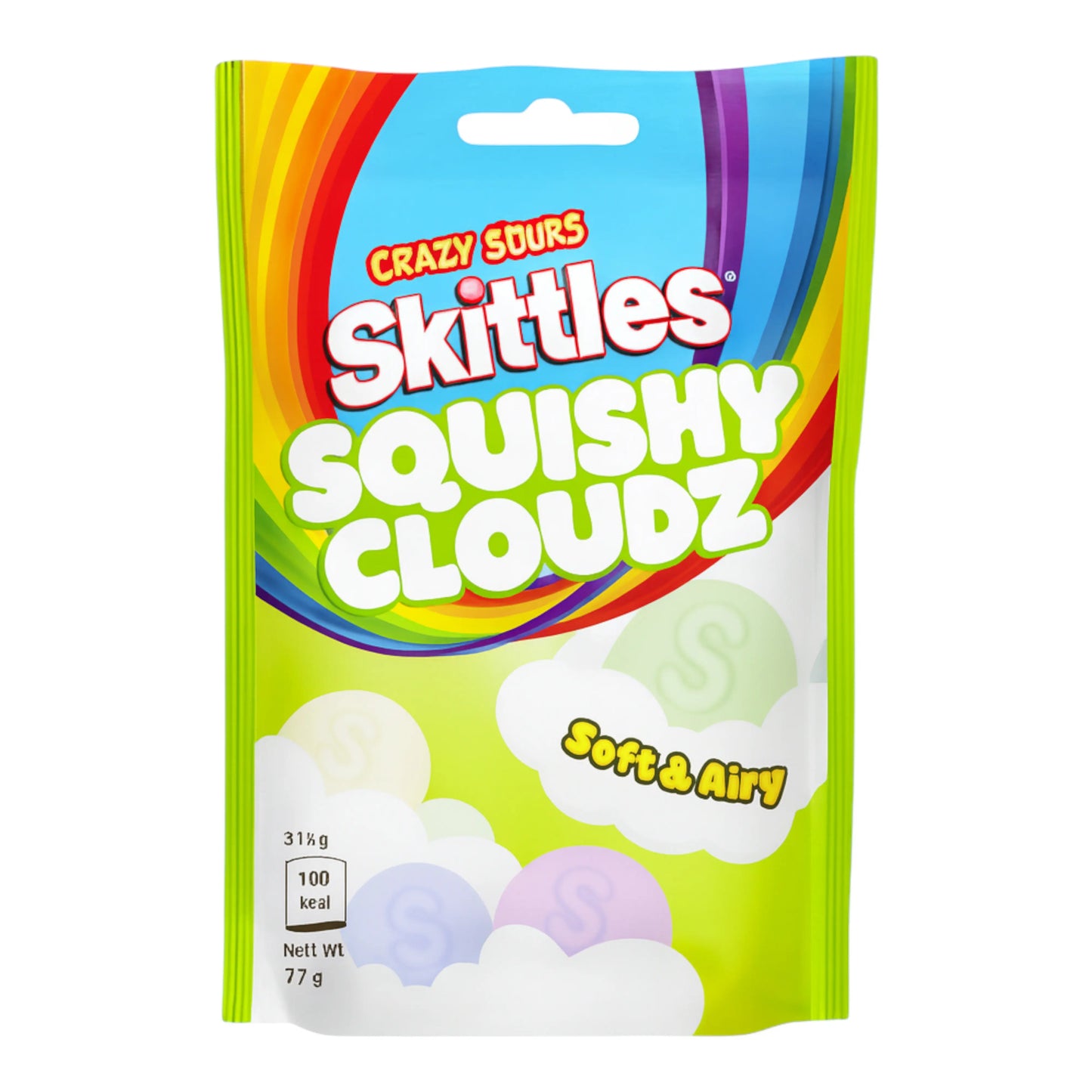 CANDY SKITTLES 94 GR CRAZY SOURS SQUISHY CLOUDZ | 18 x 94g