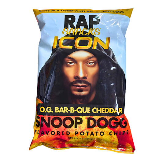 SNACK RAP SNACKS 71 GR SNOOP DOGG BBQ CHEDDAR CHIPS (12 UN) | 12 x 71g