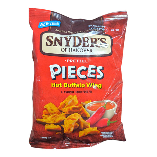 SNACK SNYDERS 110 GR PRETZEL PIECES HOT BUFFALO WINGS | 10 x 110g
