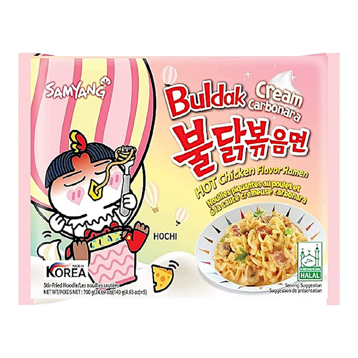 PDISH BULDAK 5 x 140 GR CREAM CARBO SPICY CHICKEN NOODLE | 8 x 5 x 140g