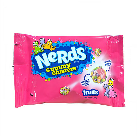 CANDY NERDS 20 x 45 GR GUMMY CLUSTER FRUITS