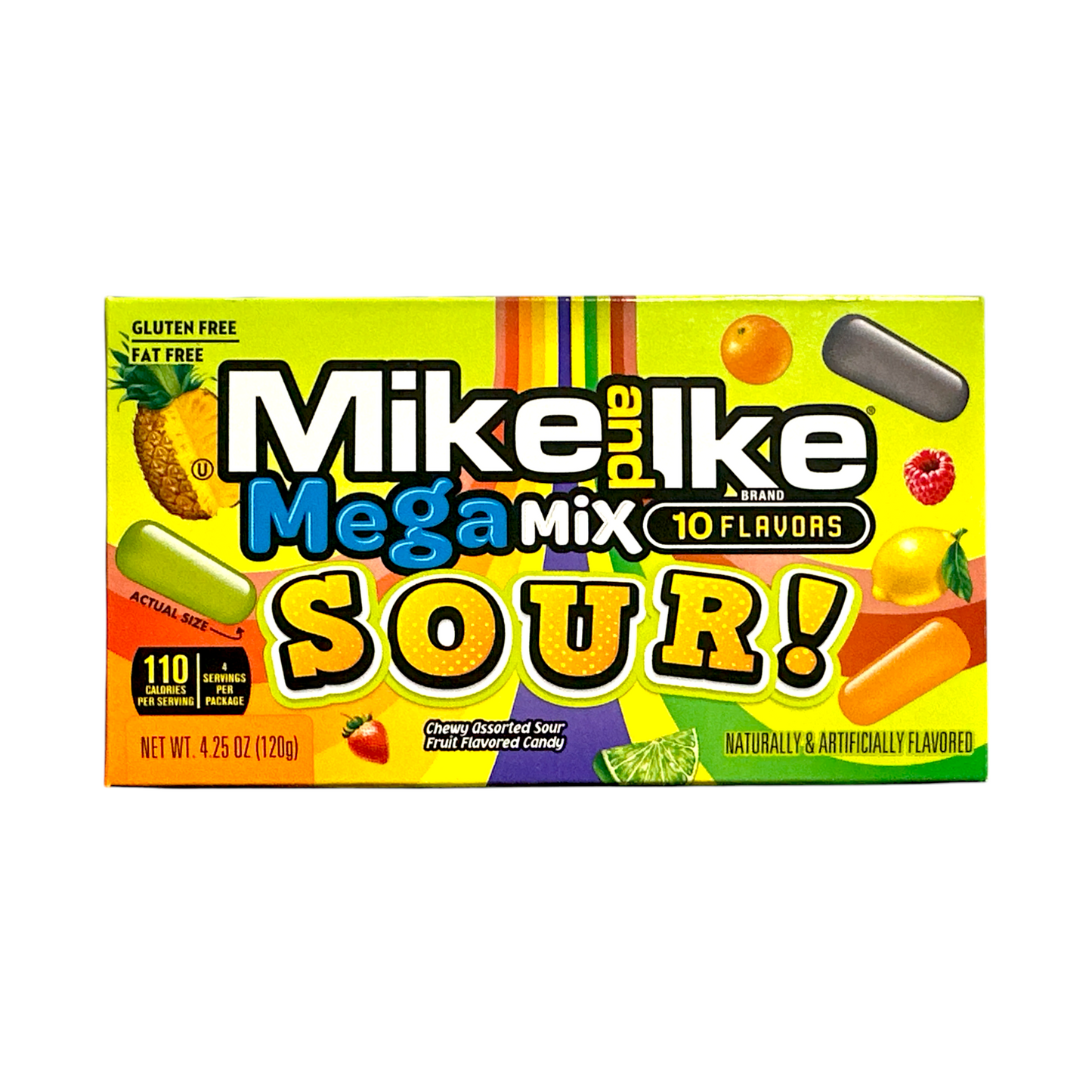 CANDY MIKE & IKE 120 GR MEGA MIX SOUR THEATER BOX | 12 x 120g