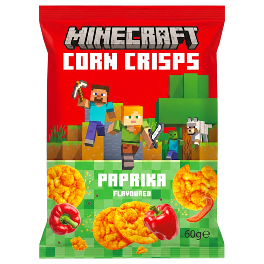 SNACK MINECRAFT 60 GR CORN CRISPS PAPRIKA | 12 x 60g