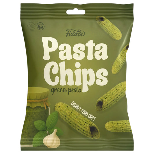 SNACK FIDDLES 80 GR PASTA CHIPS GREEN PESTO | 10 x 80g