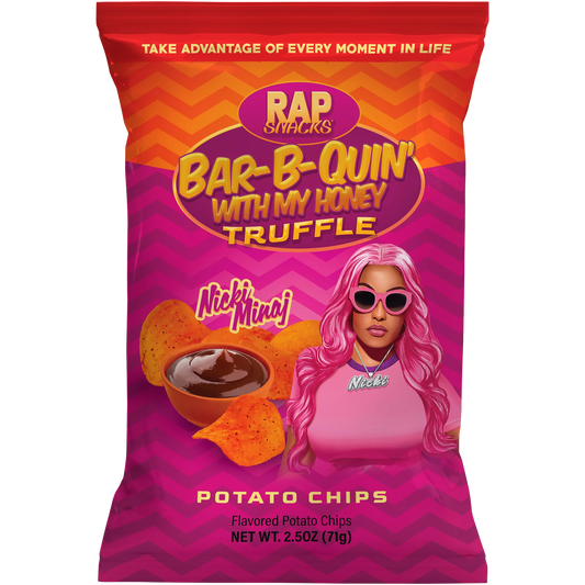 SNACK RAP SNACKS 71 GR NICKI MINAJ BARBIE-QUE HONEY TRUFFLE CHIPS (12 UN) | 12 x 71g