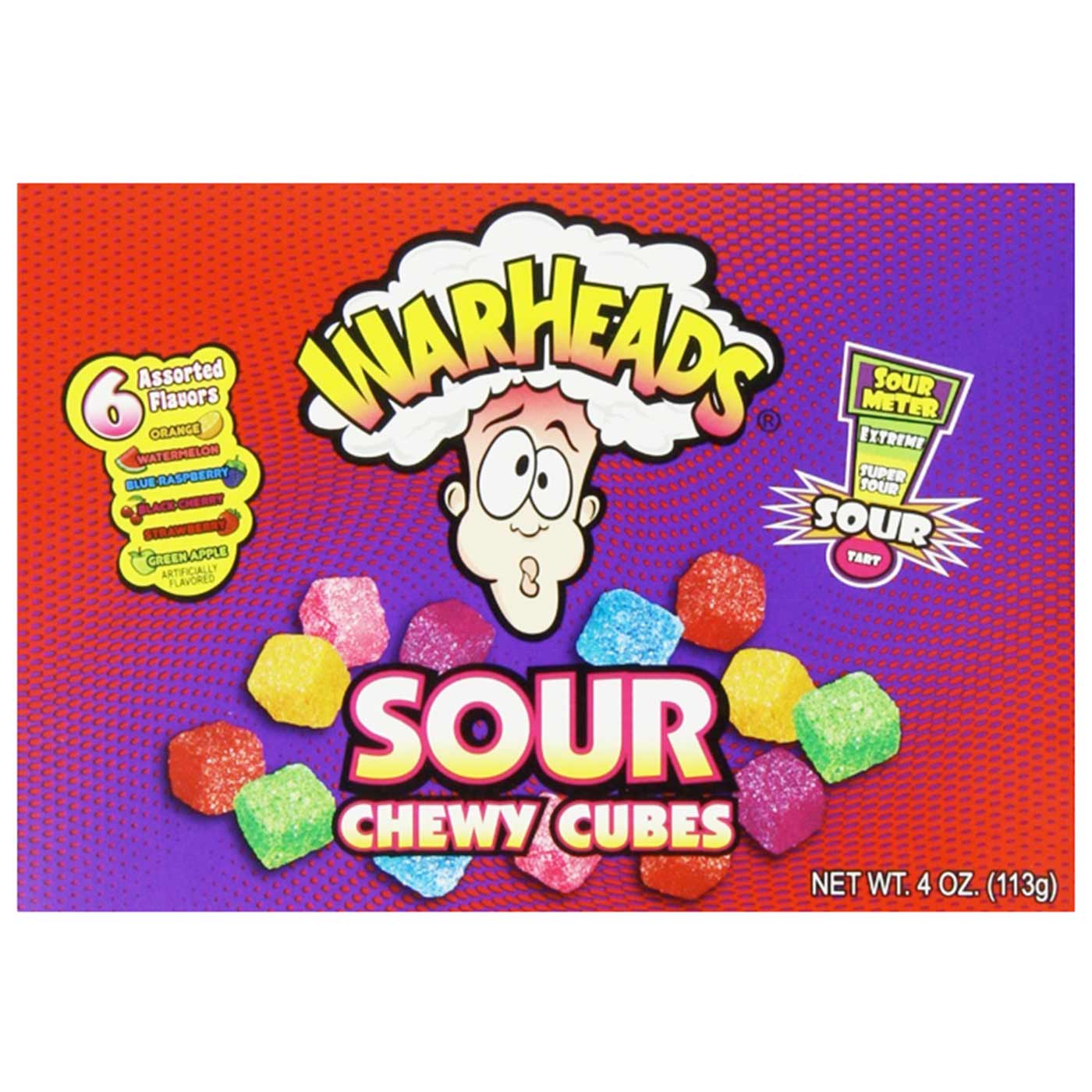 Warheads Chewy Sour Cubes | 12 x 113g