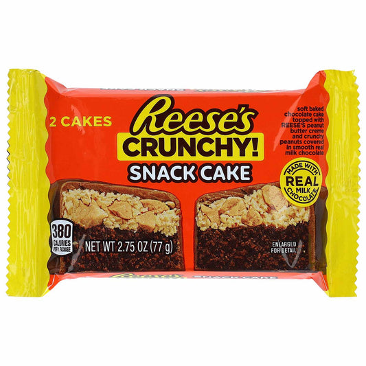 Reeses Crunchy Snack Cake | 12 x 77g
