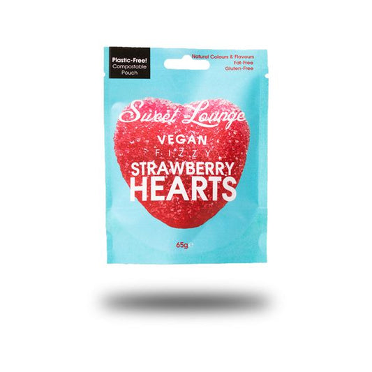 Fizzy Strawberry Hearts | 10 x 65g