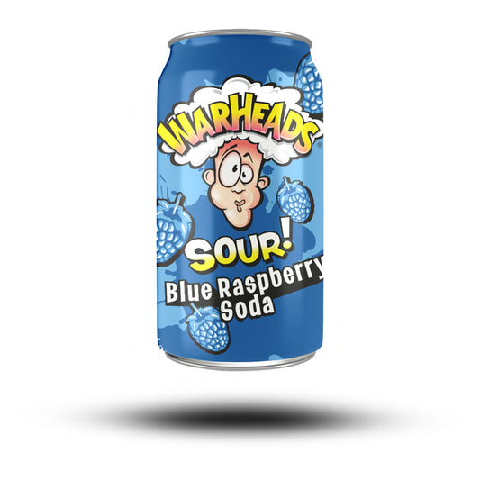 Warheads Sour Blue Raspberry Soda | 24 x 355ml